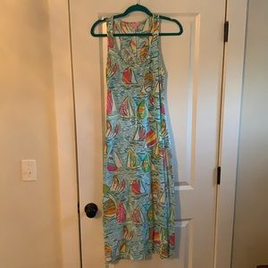 Lilly Pulitzer racerback sailboat print maxi.